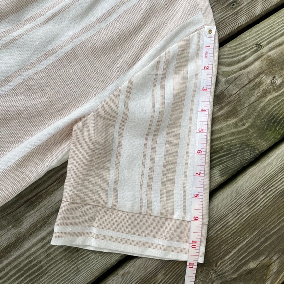 Top: Topshop Women's Boxy Pinstriped Button Down Vest - Picture 9 of 10